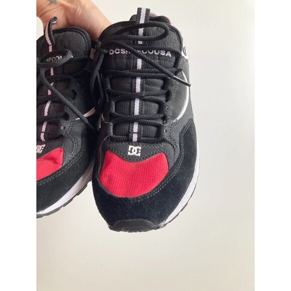 DC SHOES Kalis Lite Black Red White Low Top Skate Shoe Sneakers, Size 9/42 - Picture 7 of 16